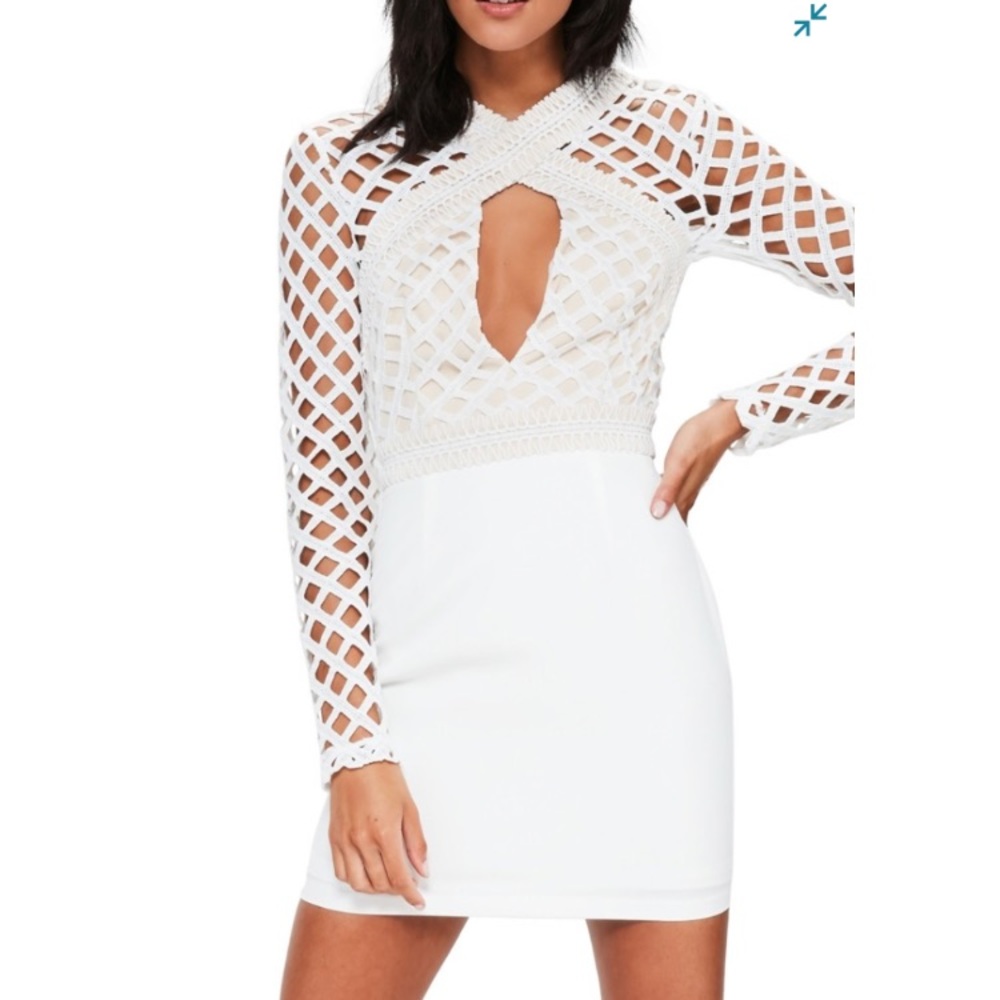 Missguided body con white dress.